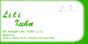 lili kuhn business card